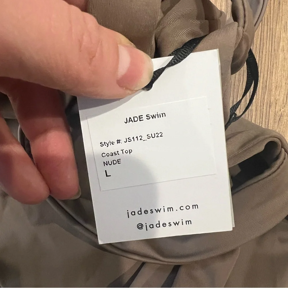 NWT Jade Swim Coast Swim Top in Nude